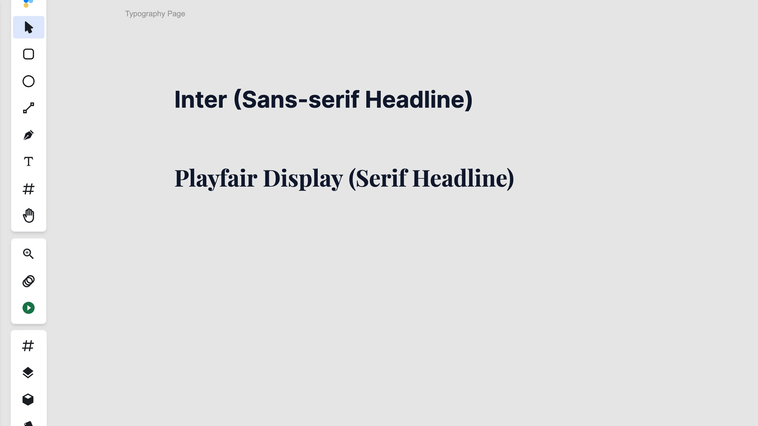 Figpea editor canvas rendering text layers in Inter and Playfair Display created via the Agent API, with DevTools console showing font loading and report.fonts() status.