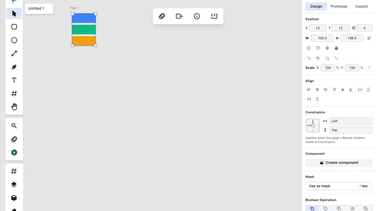 Tuning the gap, padding, alignment, and sizing of a vertical auto-layout group