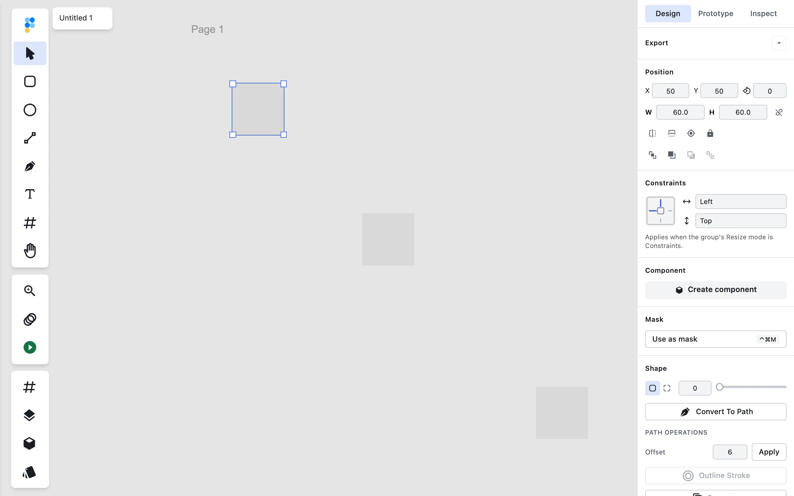 End state: the transform widget bounding the single nested layer selected by the deep marquee.