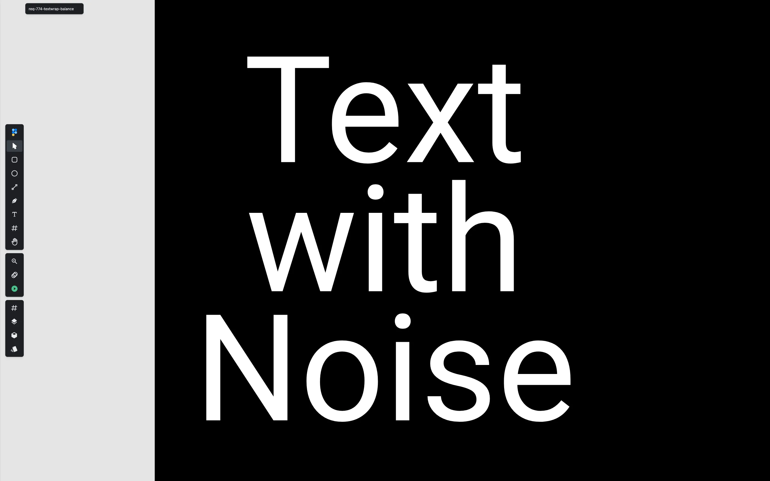 A text layer imported from a Figma file keeps its balanced line wrapping in Figpea.