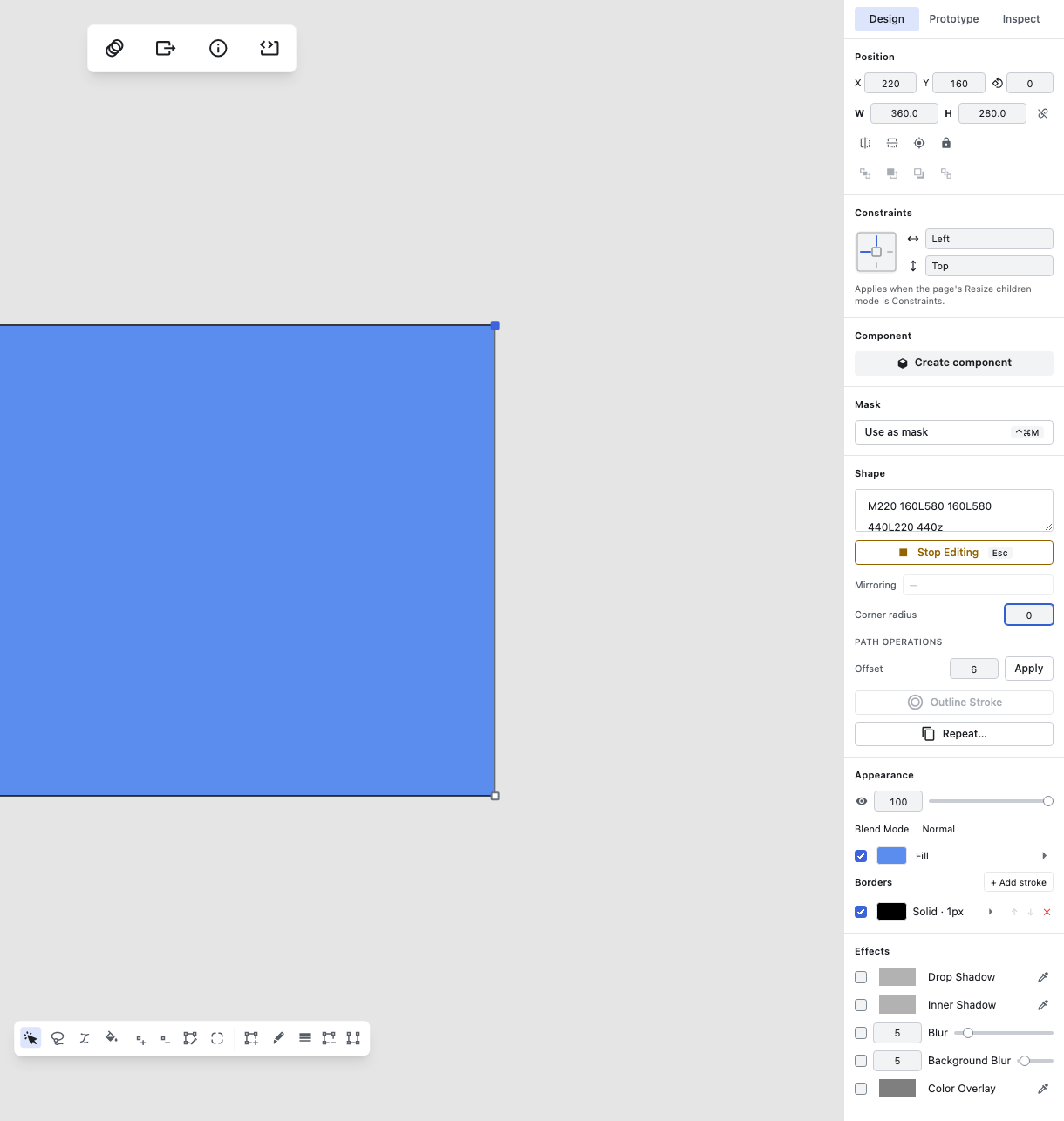 Still capture showing corner radius re-tuning and reset end state.